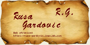 Rusa Gardović vizit kartica